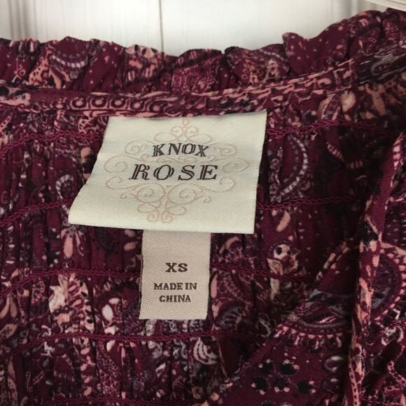 Knox Rose Long Sleeve Tie Front Blouse - Picture 2 of 4